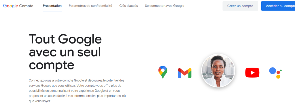 première étape : inscription google et gmail