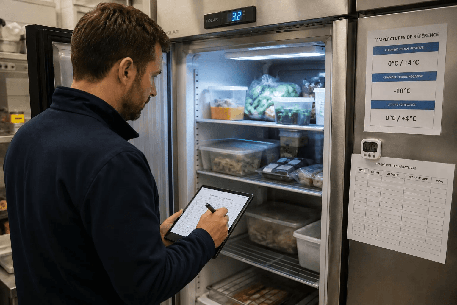 contrôle hygiène restaurant analyse les températures des ingrédients