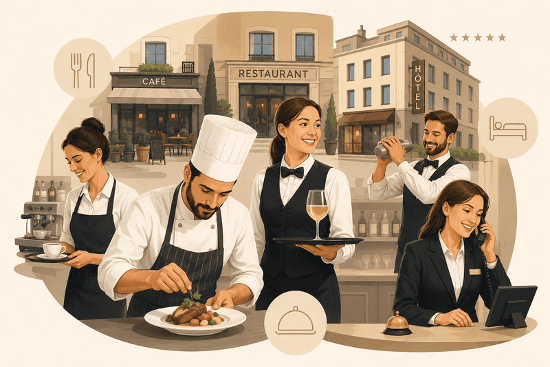CHR vs HCR, les métiers de l'hôtellerie restauration