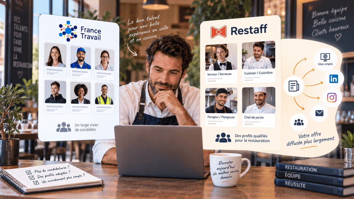 france travail recrutement restauration : un recruteur hésite avec Restaff